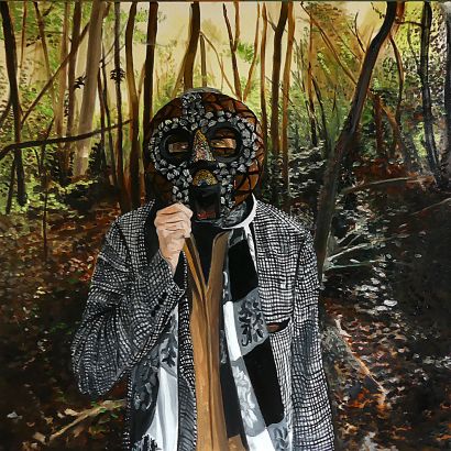 Portrait of the Artist as a Forest Spirit - a Paintings Artwork by Belaubre Yves